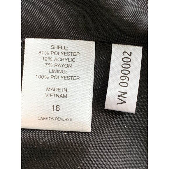 New York & Co 7th Avenue Womens Blazer Size 18 Black Tweed 8944 NWT - Picture 4 of 9